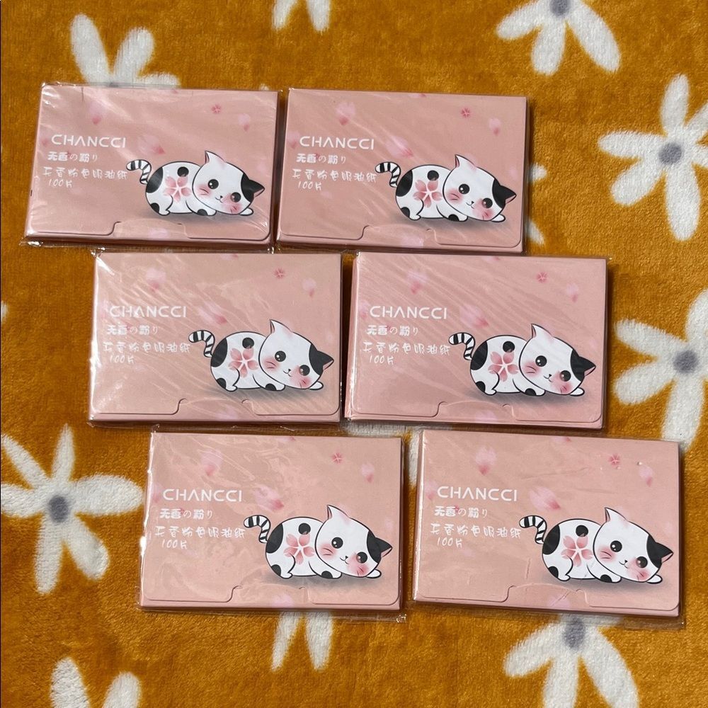600pcs Pink Oil Blotting Absorbtion Sheets for Face, Makeup, Oiliness